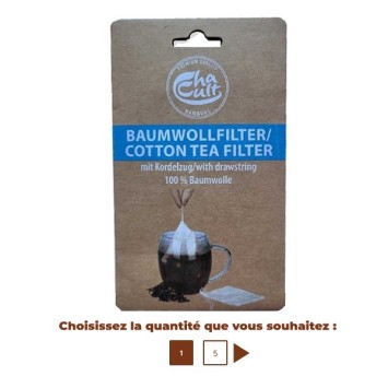 Filtre à thé en coton réutilisable 94121 - CHA CULT