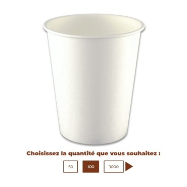 Gobelet carton blanc 180 ml - 7oz