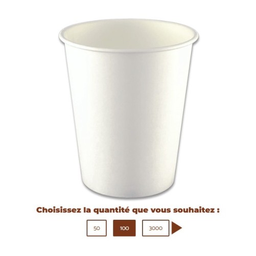 Gobelet carton blanc 180 ml - 7oz