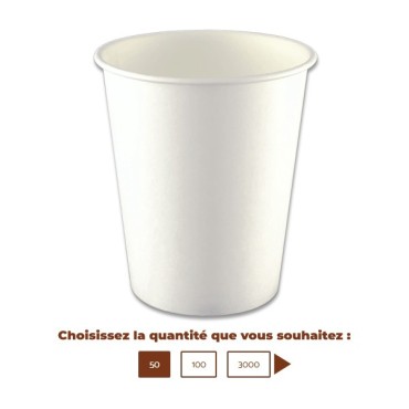 Gobelet carton blanc 180 ml - 7oz