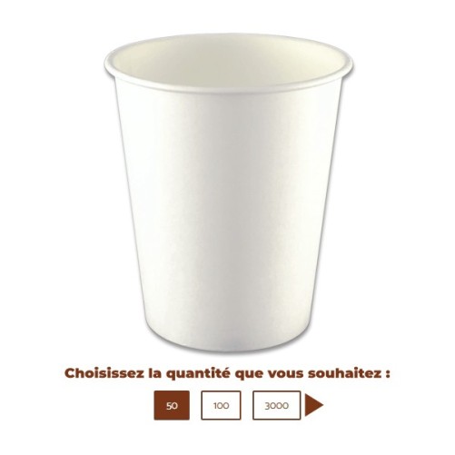 Gobelet carton blanc 180 ml - 7oz