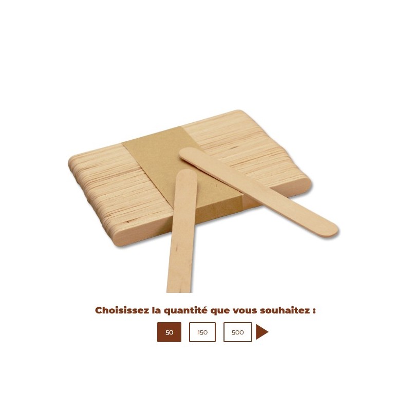 Touillette ou spatule bois ou papier 90mm Touillette ou spatule bois ou papier 90mm