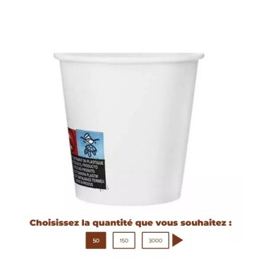 Gobelet carton blanc 120 ml