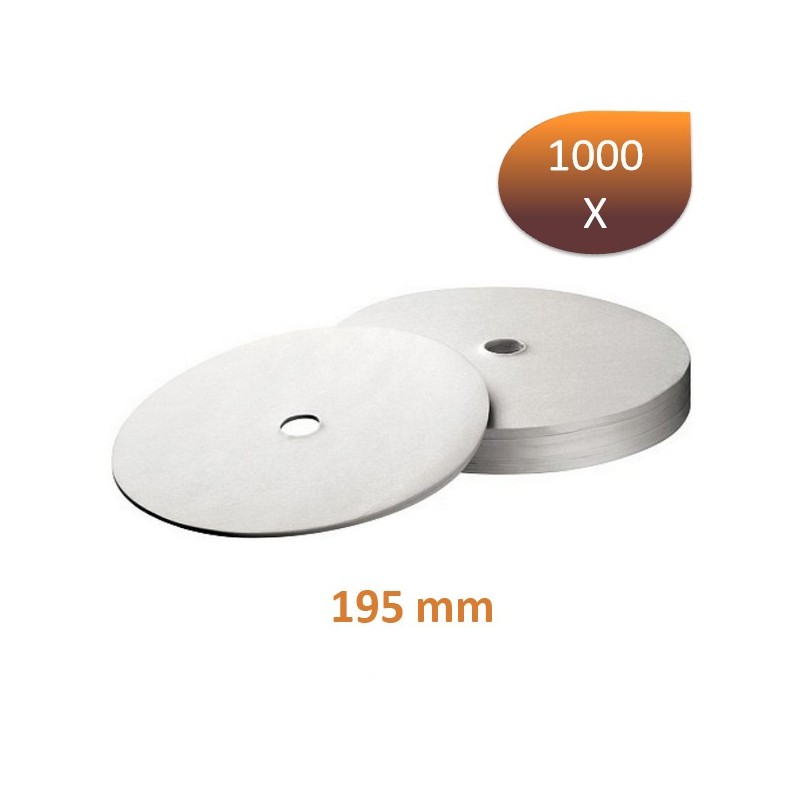 Filtres papier ronds 195mm, par 1000 pièces BARTSCHER