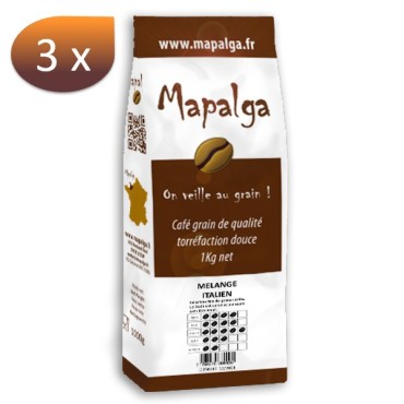 Pack X 3 Café Grainge Italian - 1kg - Mapala