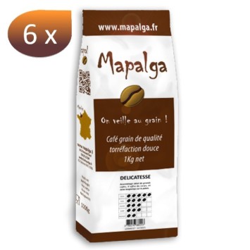 Pacchetto X 6 Café Grain Delicitée Mapalga- 1 kg