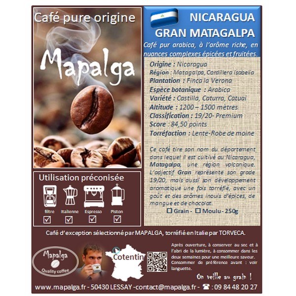 Boite en métal pour 500g de café - D4 - MAPALGA CAFES