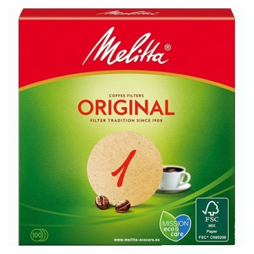 Filtri del caffè marrone rotondo Melitta n ° 1