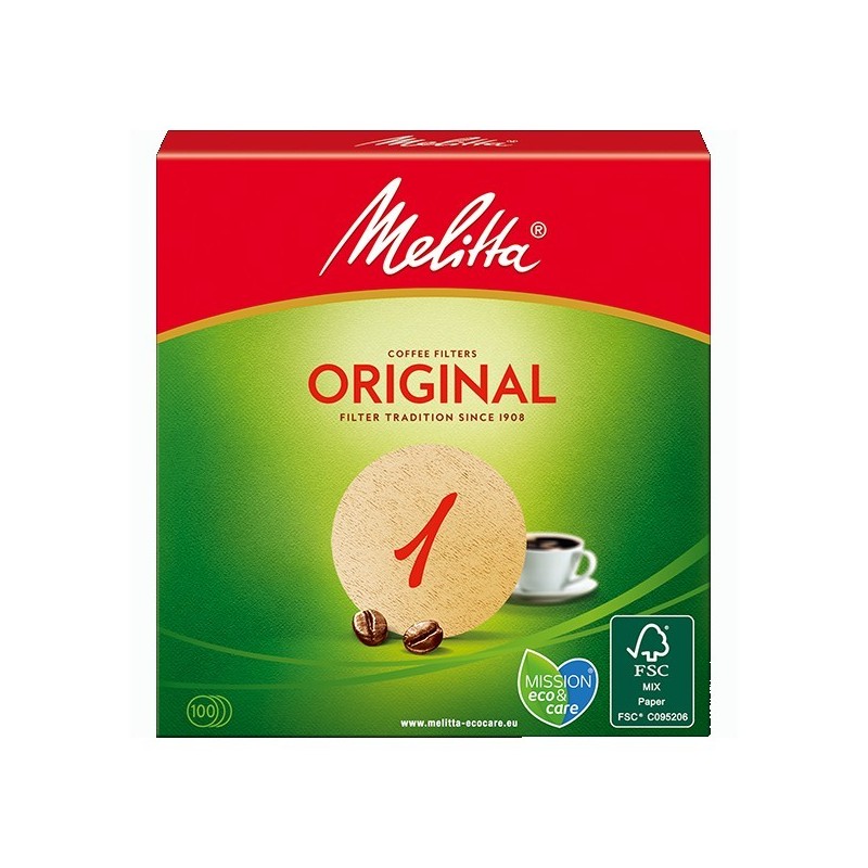 Melitta round brown coffee filters n ° 1,100 units