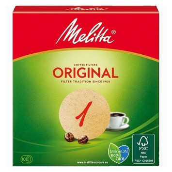 Filtri del caffè marrone rotondo Melitta n ° 1