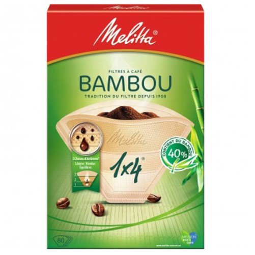 Filtres à café MELITTA BAMBOU 1X4 80 unités