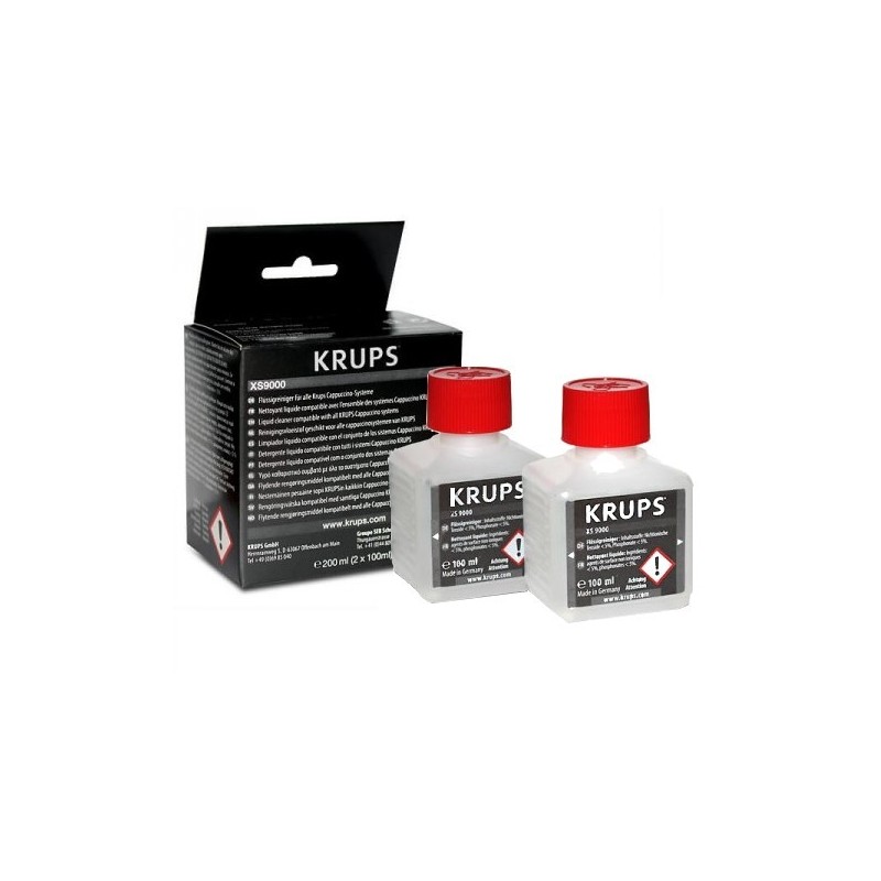 2 x 100 ml Cleaner per il sistema di baristi Cappuccino (ugello di vapore) XS900010 Krups