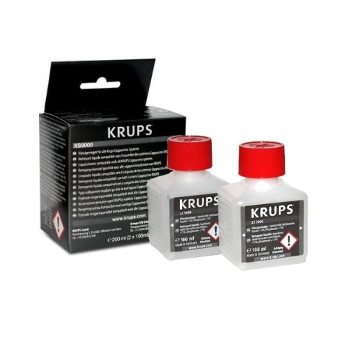 2 x 100 ml Cleaner per il sistema di baristi Cappuccino (ugello di vapore) XS900010 Krups