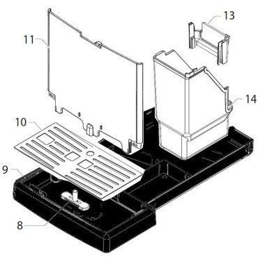 Bac à eaux usées noir  17001568 / 421941285721 / 996530073458 - SAECO PHILIPS
