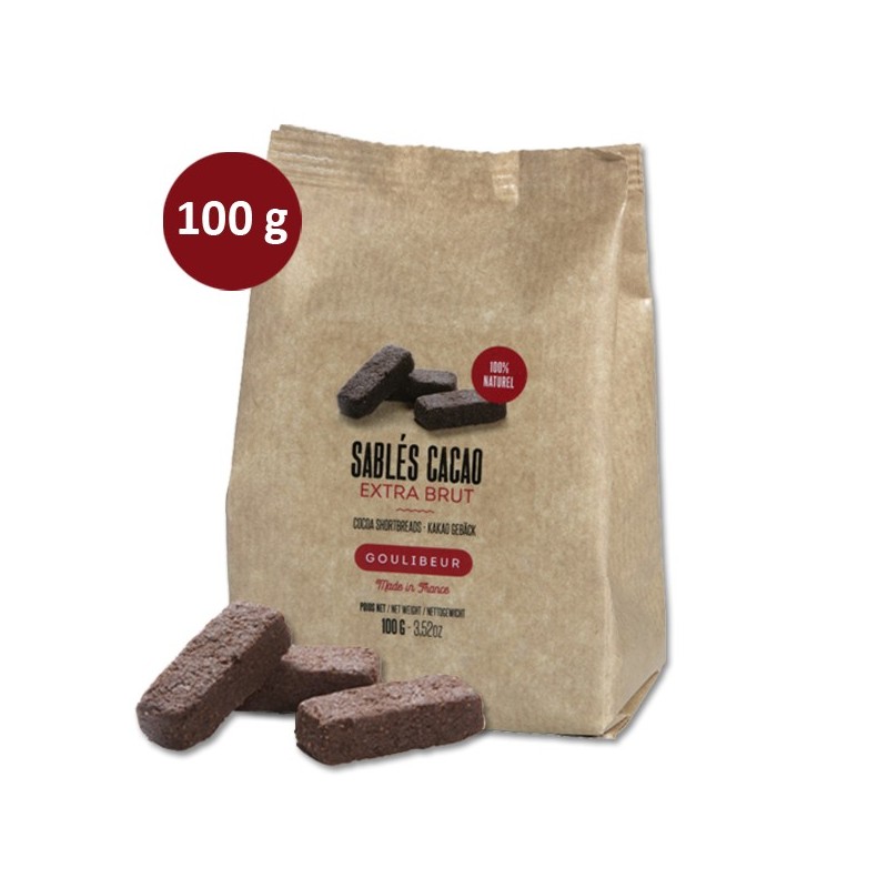 Sachet de sablés CACAO Extra Brut GOULIBEUR VRAC 100g