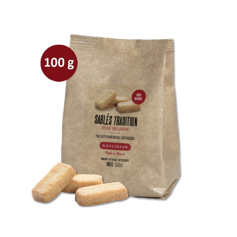 Sachet de sablés TRADITION Pur Beurre VRAC 100g - GOULIBEUR Sachet de sablés TRADITION Pur Beurre VRAC 100g - GOULIBEUR