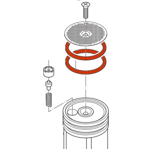 Red silicone toric seal diameter 43 mm 60 SH 5332149100 DELONGHI