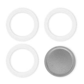 Set di 3 articolazioni + 1 produttore di caffè in alluminio 1tasse - bialetti