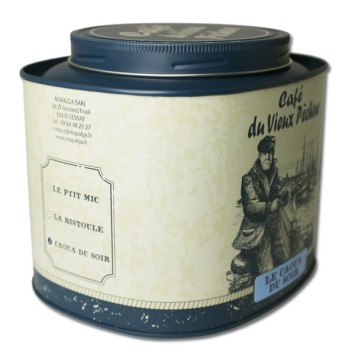 Boîte métal café moulu LE CAOUA DU SOIR 500g - CAFÉ DU VIEUX PÊCHEUR