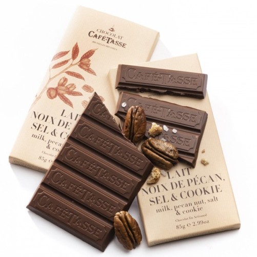 Milk chocolate tablet pecan salt & cookie 85g - cafe -tasse