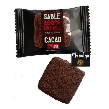 6G cocoa shortbread individually wrapped - 1 kg - Goulibeur