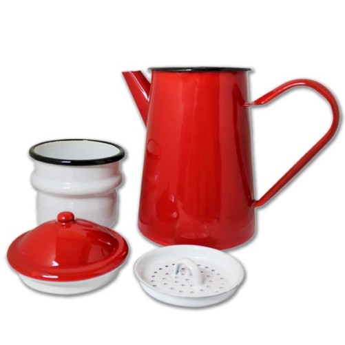 Caffettiera del caffè rosso settentrionale di una volta