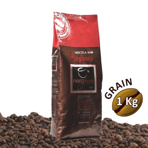 Caffè in cereali Miscela bar Sinfonia - 1 kg - Nero Puro