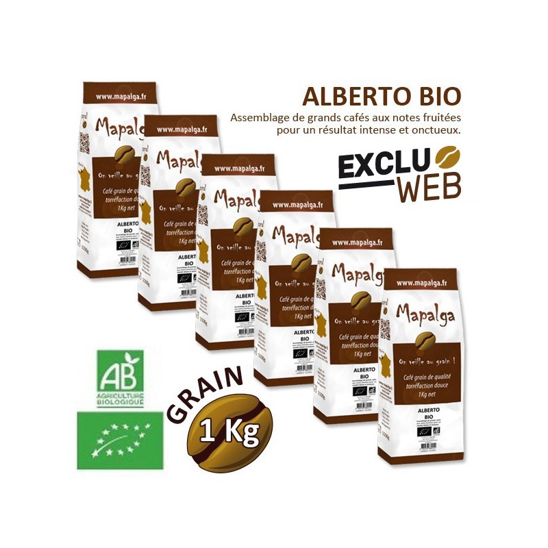 Pack X 6 Café Grain Alberto Organic - 1 kg - Mapala