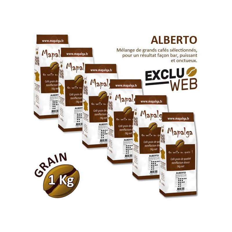 Pacchetto X 6 Café Grain Alberto - 1kg - Mapalga