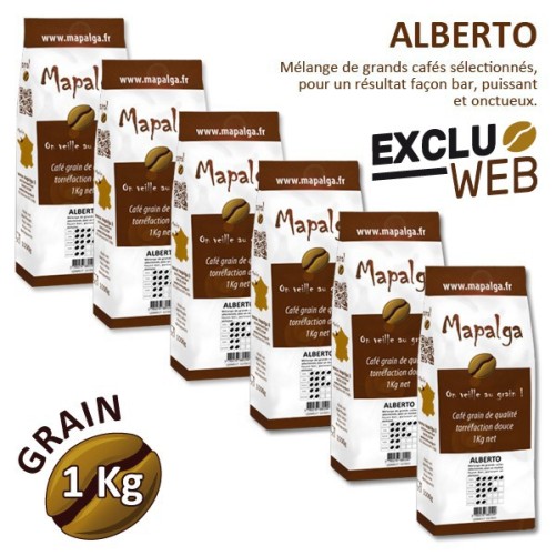 Pacchetto X 6 Café Grain Alberto - 1kg - Mapalga