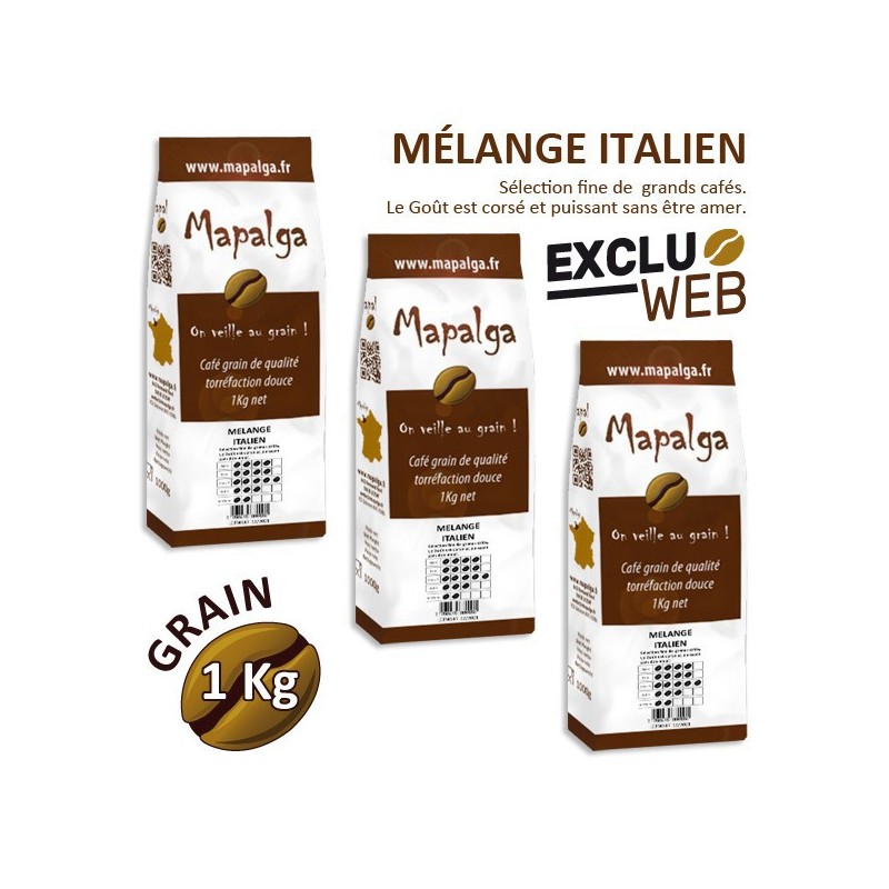 Pack X 3 Café Grainge Italian - 1kg - MAPALGA Pack X 3 Café Grainge Italian - 1kg - MAPALGA