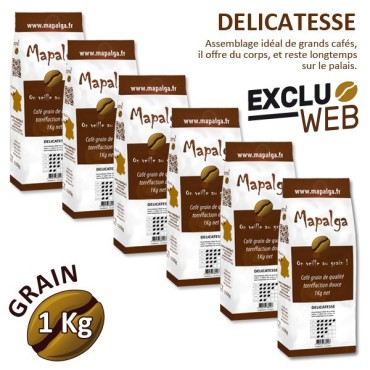 Pack X 6 Café Grain Delicitée Mapalga- 1 kg