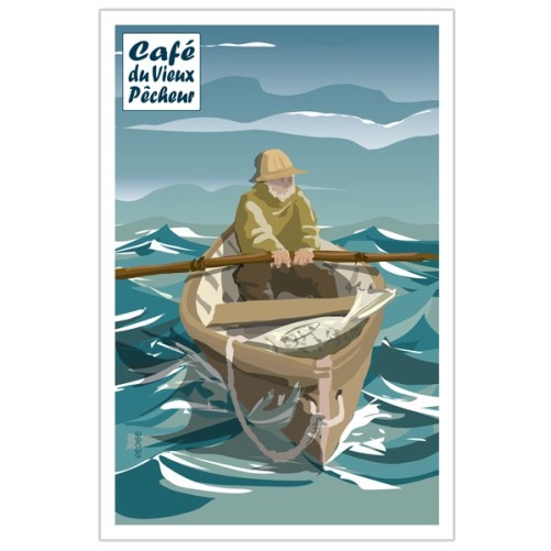 Postcard the Doris Fisherman - Café du Vieux Fisherman