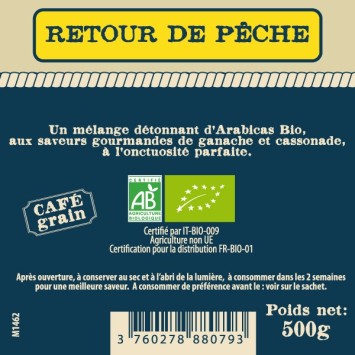 100% Arabica Grain Coffee Back Bio 500G - Café Du Vieux Fisherman