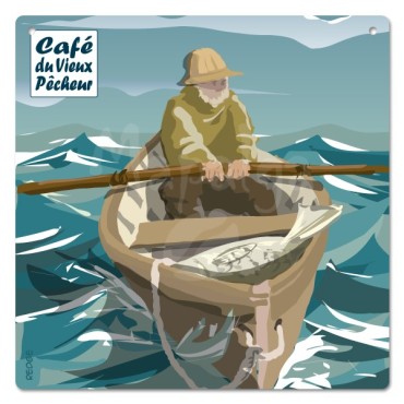 Placca decorativa The Doris Fisherman - Café Du Vieux Fisherman 19x19 cm