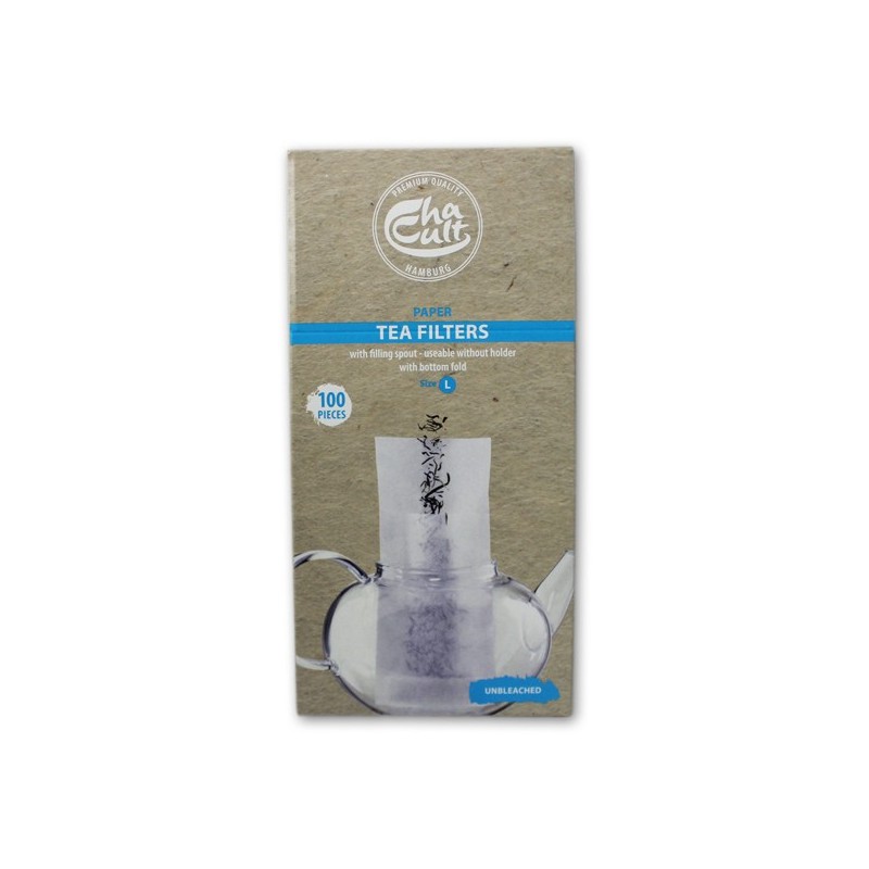 Filtre à thé extra-large en papier x 100 Taille L - CHA CULT Filtre à thé extra-large en papier x 100 Taille L - CHA CULT