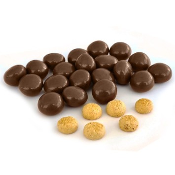 Sweat cookie beads coated with milk chocolate - 150g