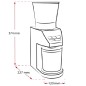 Electric coffee mill with integrated scale calibra - melitta + 1 kg of grain coffee offered