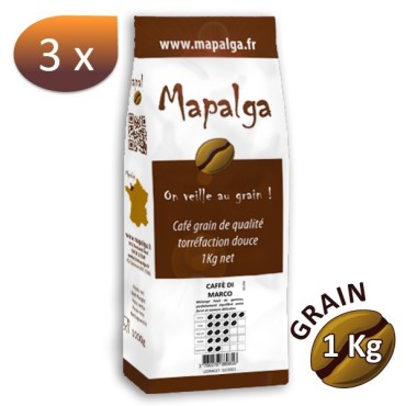 Pack X 3 Café Grain Caffè d Marco - 1kg - Mapalga