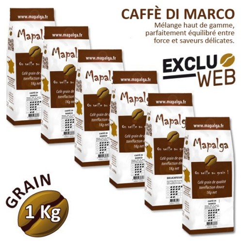 Pack X 6 Café Grain Caffè Di Marco - 1kg - Mapala