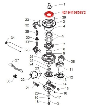 Joint garniture pour moulin 421941085872 - SAECO GAGGIA PHILIPS