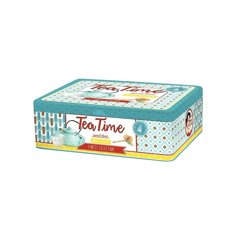 Metal tea box 6 Easy Life compartments