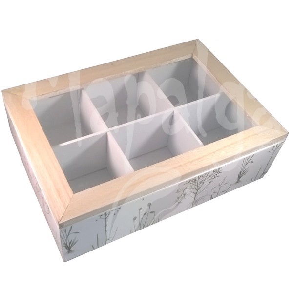 Boîte à thé rectangle 4 compartiments