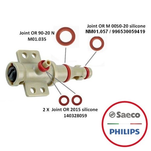 Lot de 4 joints rénovation pipette de groupe café - SAECO GAGGIA PHILIPS