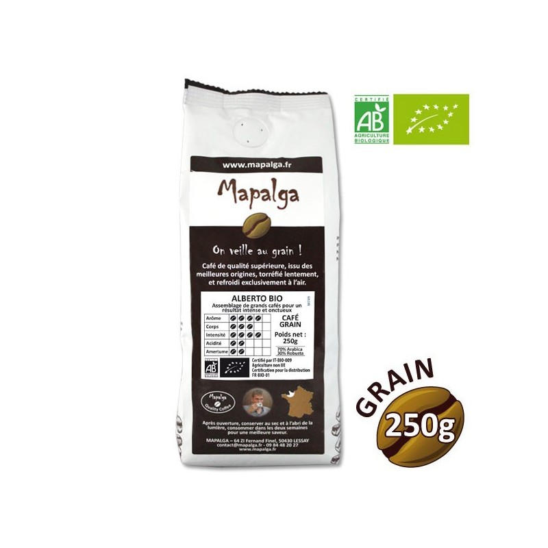 Café grain ALBERTO BIO - 250g - MAPALGA