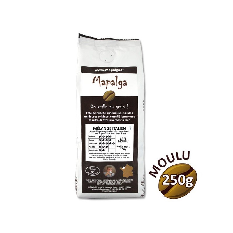 Caffè italiano Melange Moulu - 250G - Mapalga