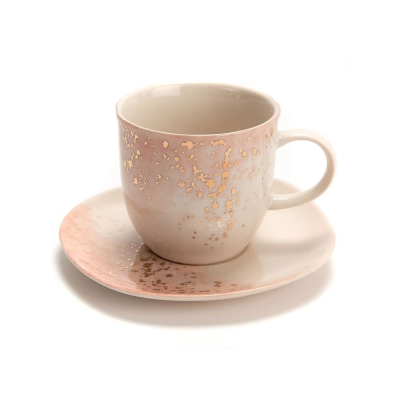 Tasse à thé et sous tasse Lily Rose - 18 cl - AMADEUS