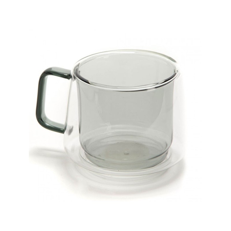 Mug Double wall gray glass - Amadeus