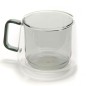 Mug double paroi verre gris - AMADEUS