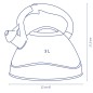 Red varus whistle kettle - 3l - kela